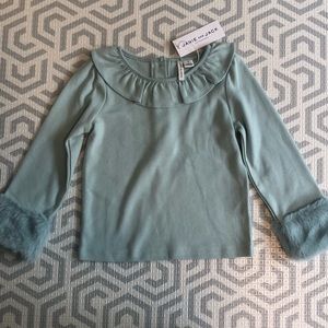 Janie and Jack mint long sleeve top 2T